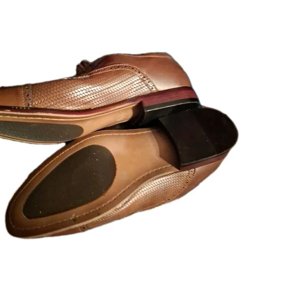 Ashford Hayes Men's Brown Leather Dress Shoes Size 15M